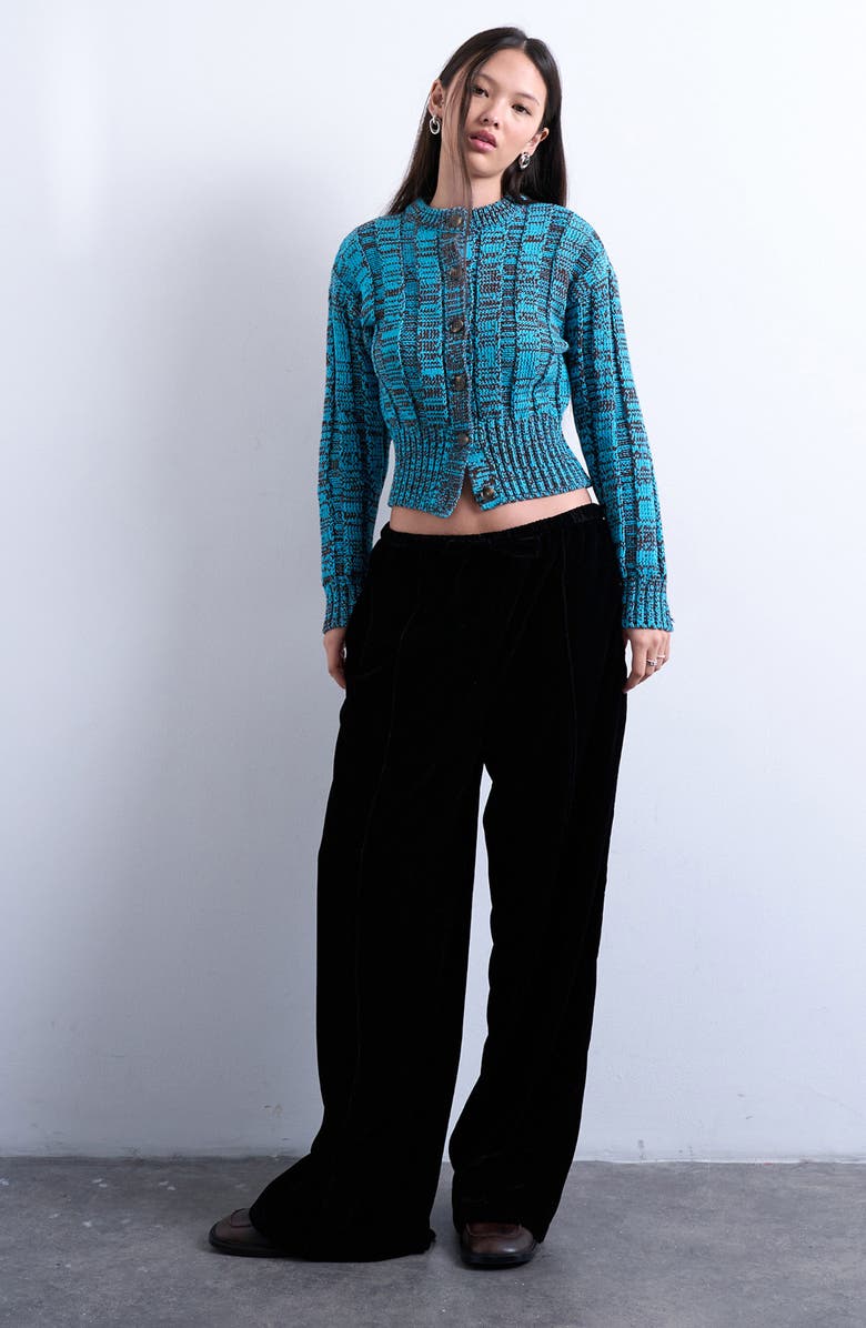 Topshop Drawstring Wide Leg Pants, Alternate, color,