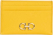 FERRAGAMO Double Gancio Leather Card Holder