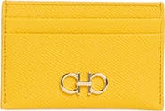 FERRAGAMO Double Gancio Leather Card Holder