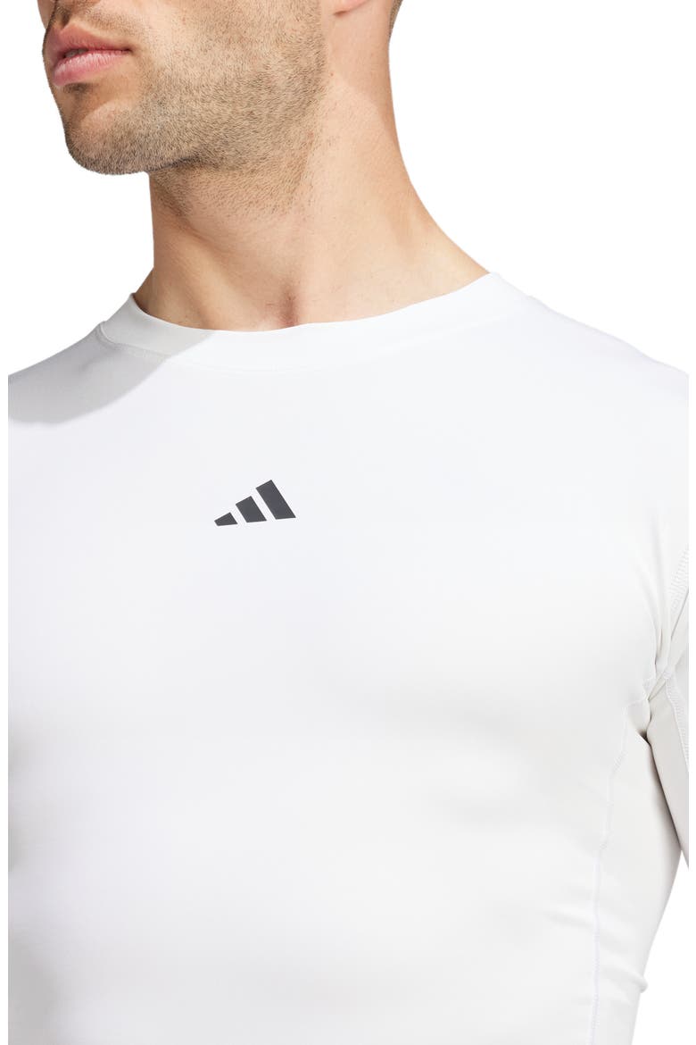Techfit AEROREADY Long Sleeve Training T-Shirt, Alternate, color, WHITE