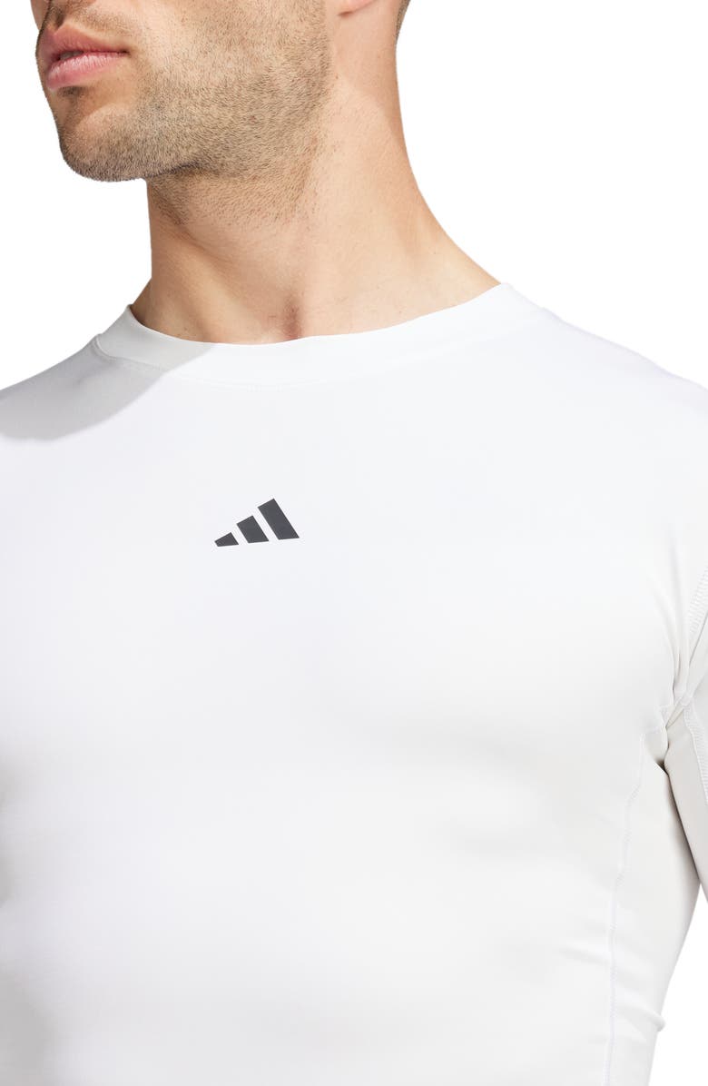 adidas Techfit AEROREADY Long Sleeve Training T-Shirt, Alternate, color, White