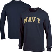Champion Men's Champion  Navy Navy Midshipmen Basic Arch Long Sleeve T-Shirt