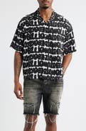 Billionaire Boys Club BB Billi Allover Logo Print Camp Shirt