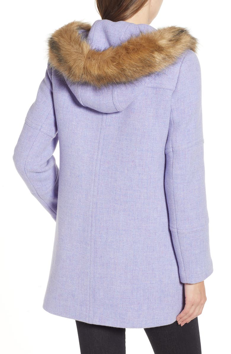 J.Crew Chateau Stadium Cloth Parka with Faux Fur Trim, Alternate, color, 