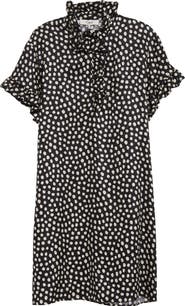 Chloé Polka Dot Jacquard Organic Silk Crêpe de Chine Minidress