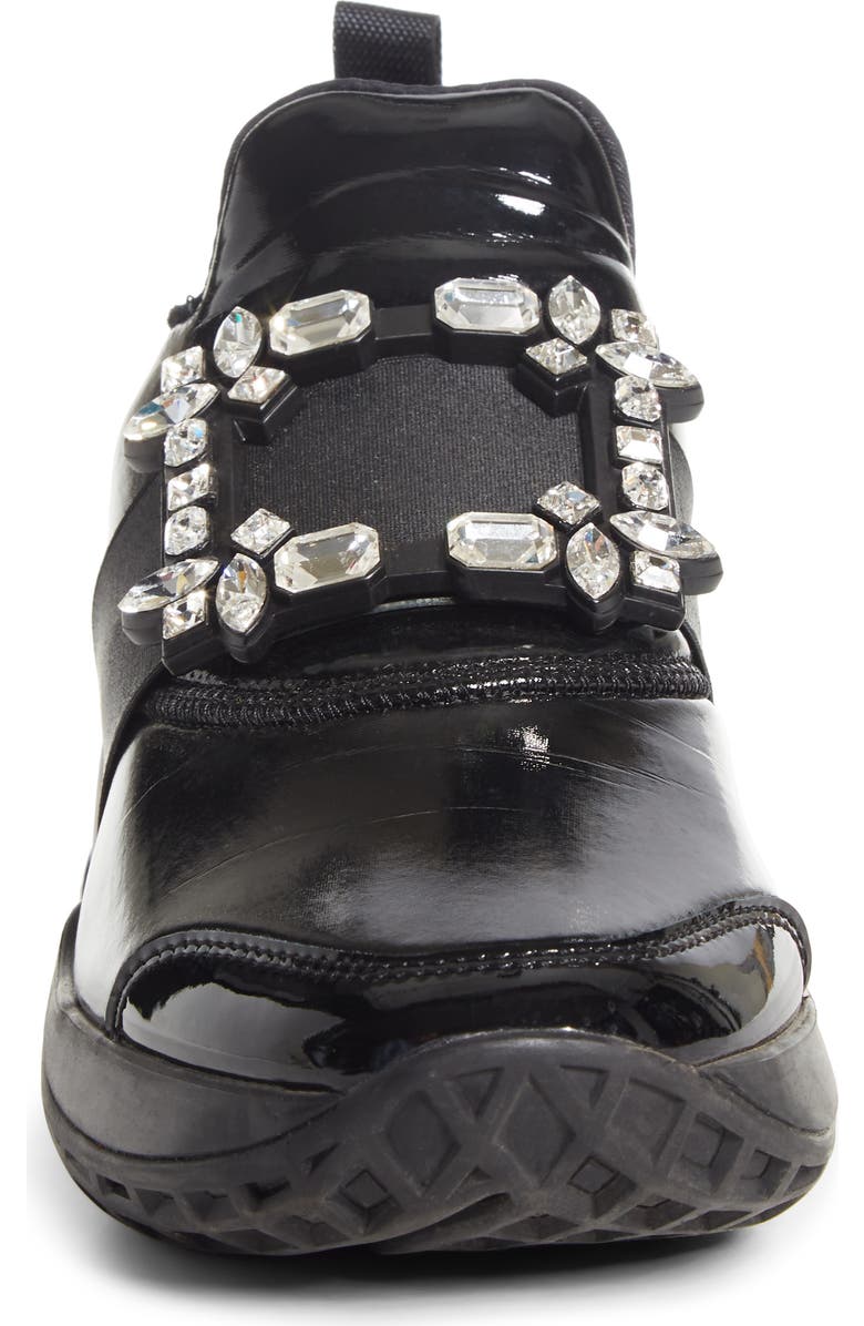 Roger Vivier Viv Crystal Buckle Slip-On Sneaker, Alternate, color,