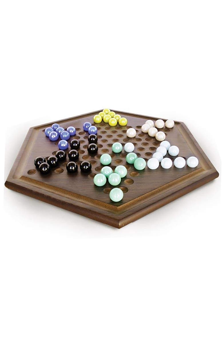 Merchant Ambassador Craftsman Deluxe Chinese Checkers Game Set, Alternate, color, Multicolored