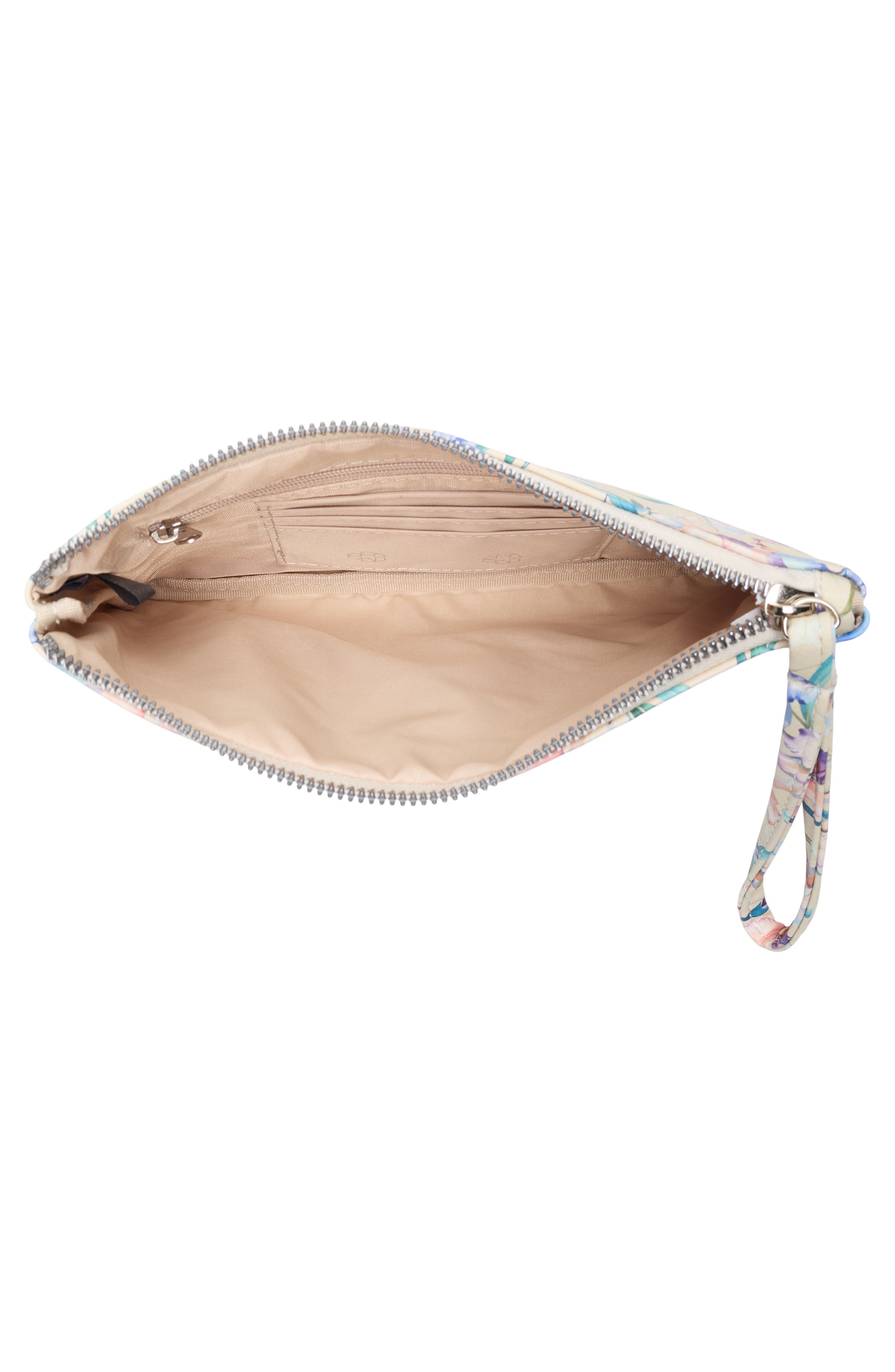 MUNDI SMALL LEATHER GOODS Floral Print Clutch, Alternate, color, Multi Iris