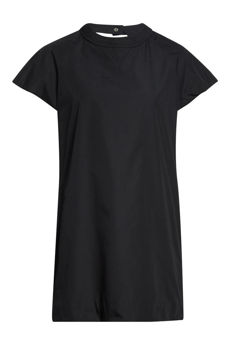 Poplin Sweatshirt Dress, Alternate, color, BLACK