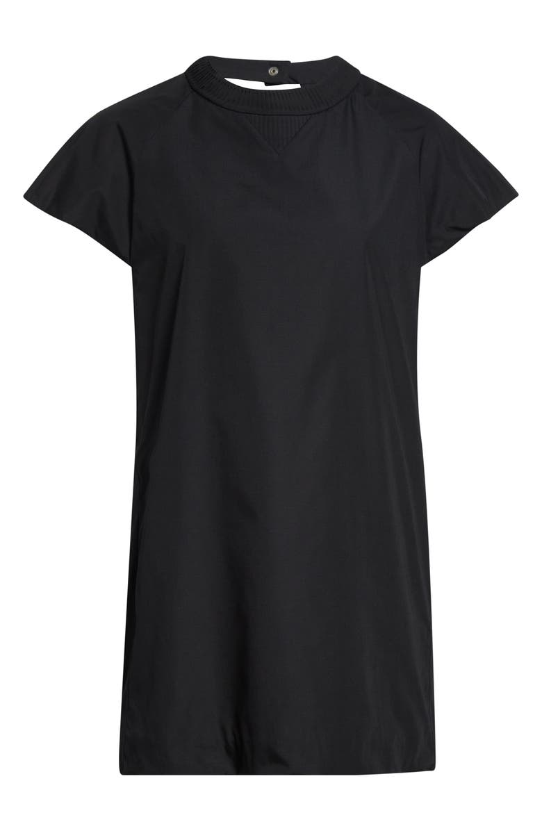 Sacai Poplin Sweatshirt Dress, Main, color, Black