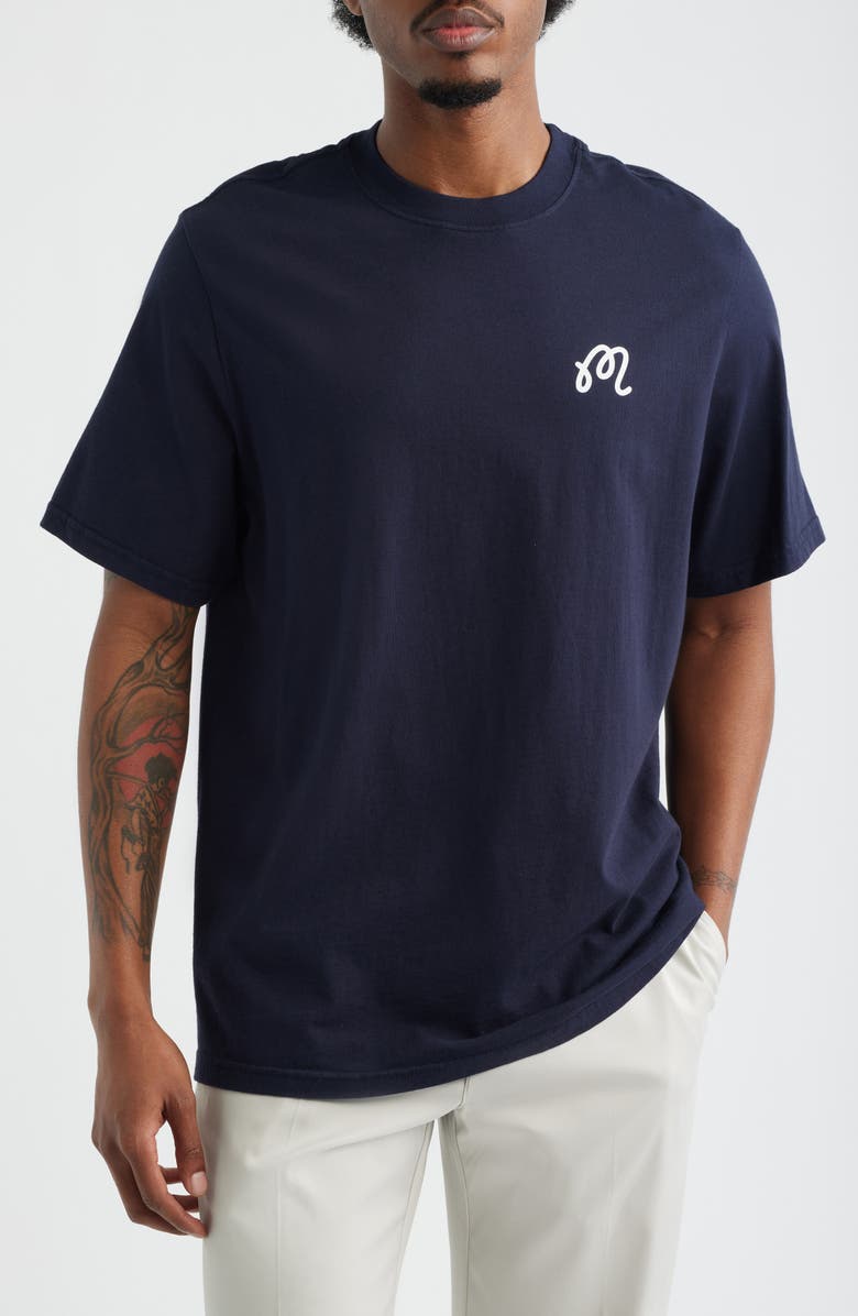 Malbon Golf Bermuda Origin Graphic T-Shirt, Main, color, Midnight