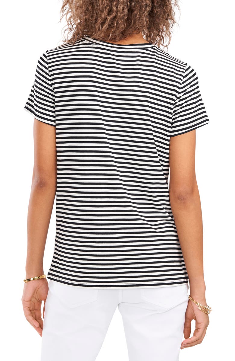 Vince Camuto Polished Stripe Crewneck T-Shirt, Alternate, color, 