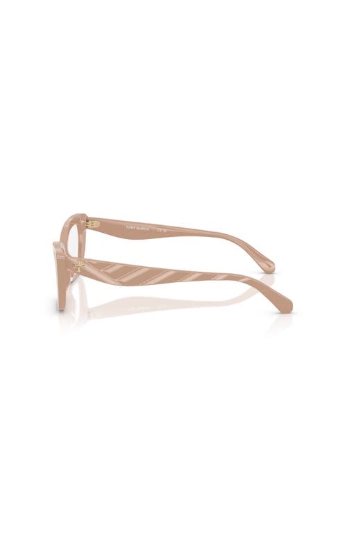 Tory Burch 52mm Cat Eye Optical Glasses In Brown