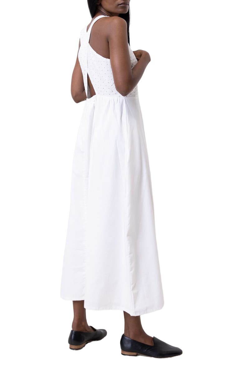 Reistor Cross-back Midi Dress, Alternate, color, Coconut White