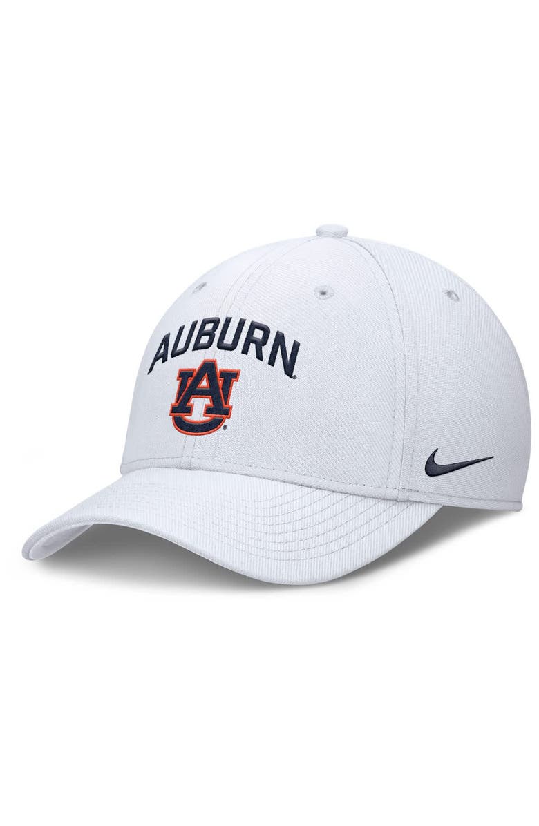 Nike Men's Nike White Auburn Tigers 2025 On-Field Rise Dri-FIT Flex Hat, Main, color, 