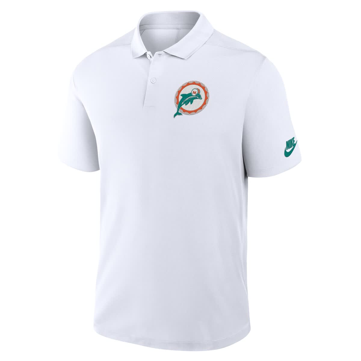 Men's Nike White Miami Dolphins Rewind Victory Performance Polo - image 2