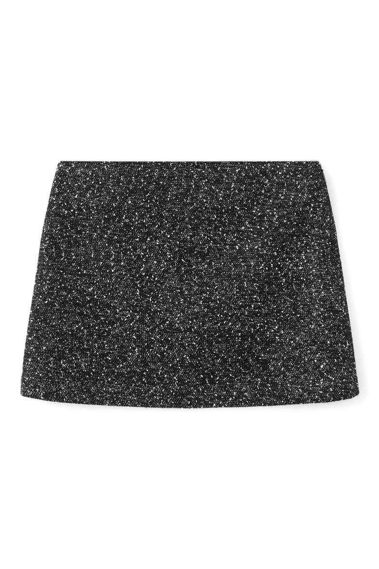 Fleck Knit Skirt, Alternate, color, BLACK