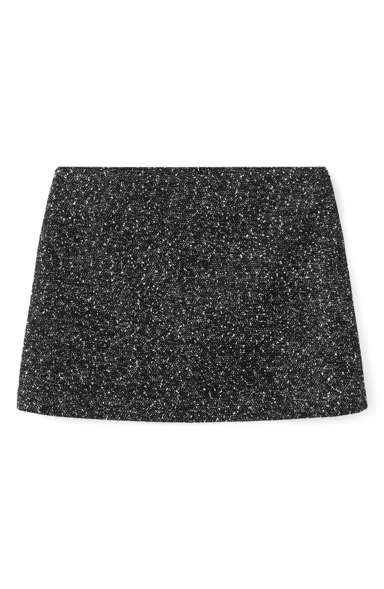 MANGO Fleck Knit Skirt, Alternate, color, Black