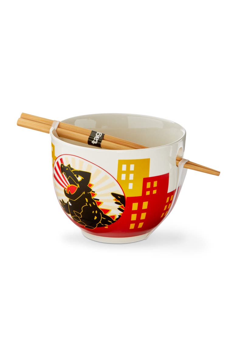 Kaiju Noodle Bowl Stoneware 16 oz, Main, color, Multicolored