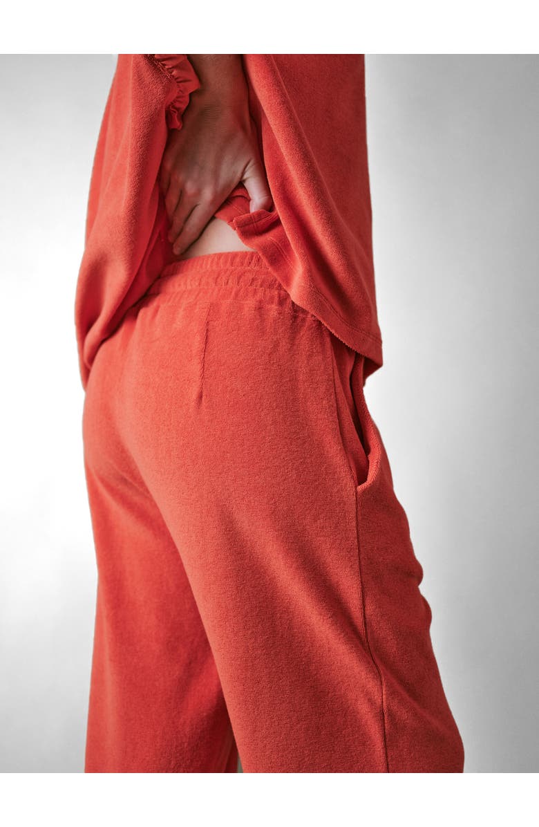 Cape Cove Sea Coral Slim Terry Pant, Alternate, color, Burnt Orange