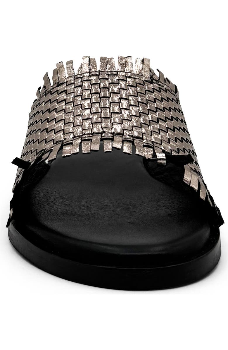 CHELSEA CREW Zigor Woven Slide Sandal, Alternate, color, Pewter Leather