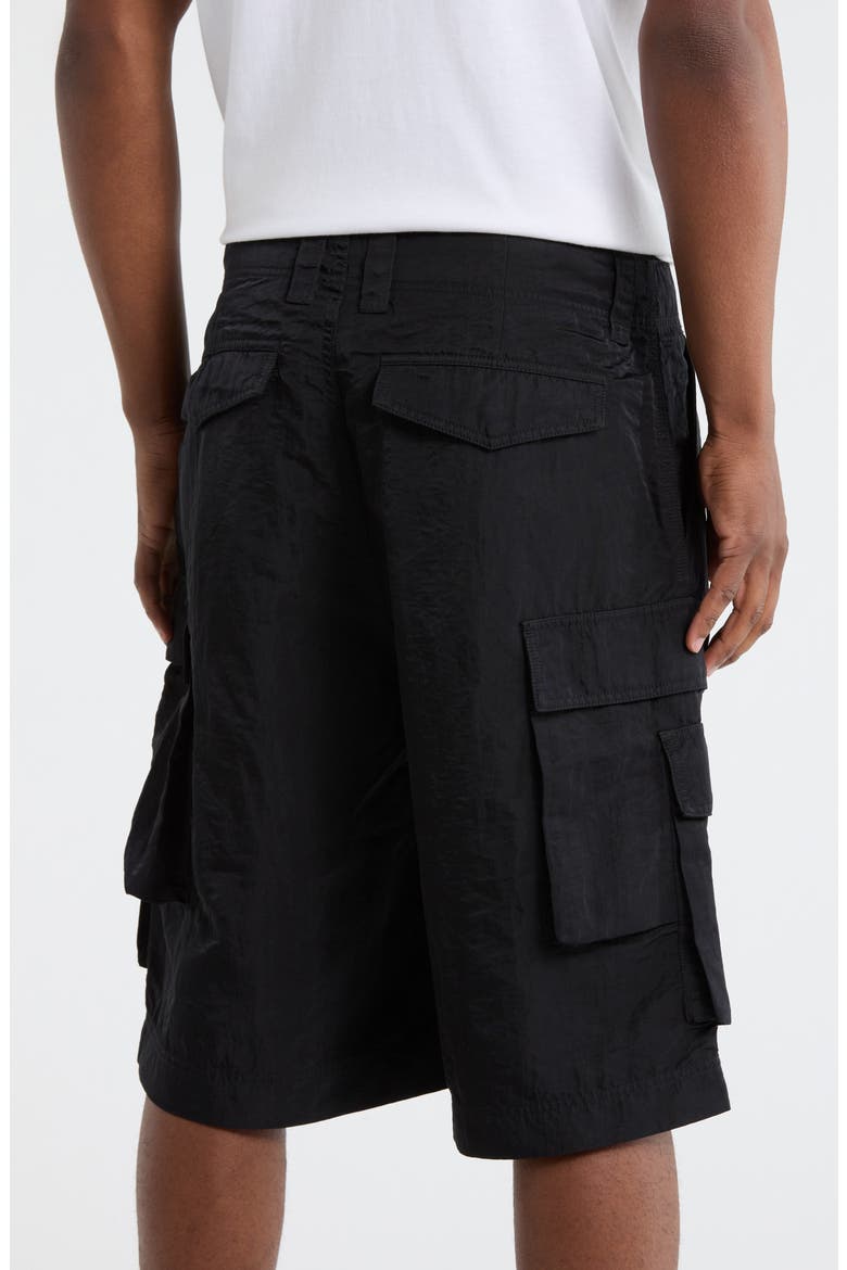 Solid Cargo Shorts, Alternate, color, BLACK