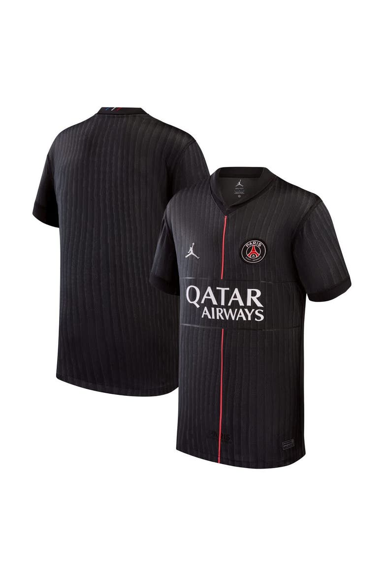 Youth Jordan Brand Black Paris Saint-Germain 2025/26 Fourth Replica Jersey, Main, color, Black