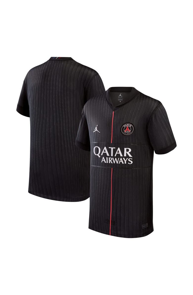 Jordan Brand Youth Jordan Brand Black Paris Saint-Germain 2025/26 Fourth Replica Jersey, Main, color, Black