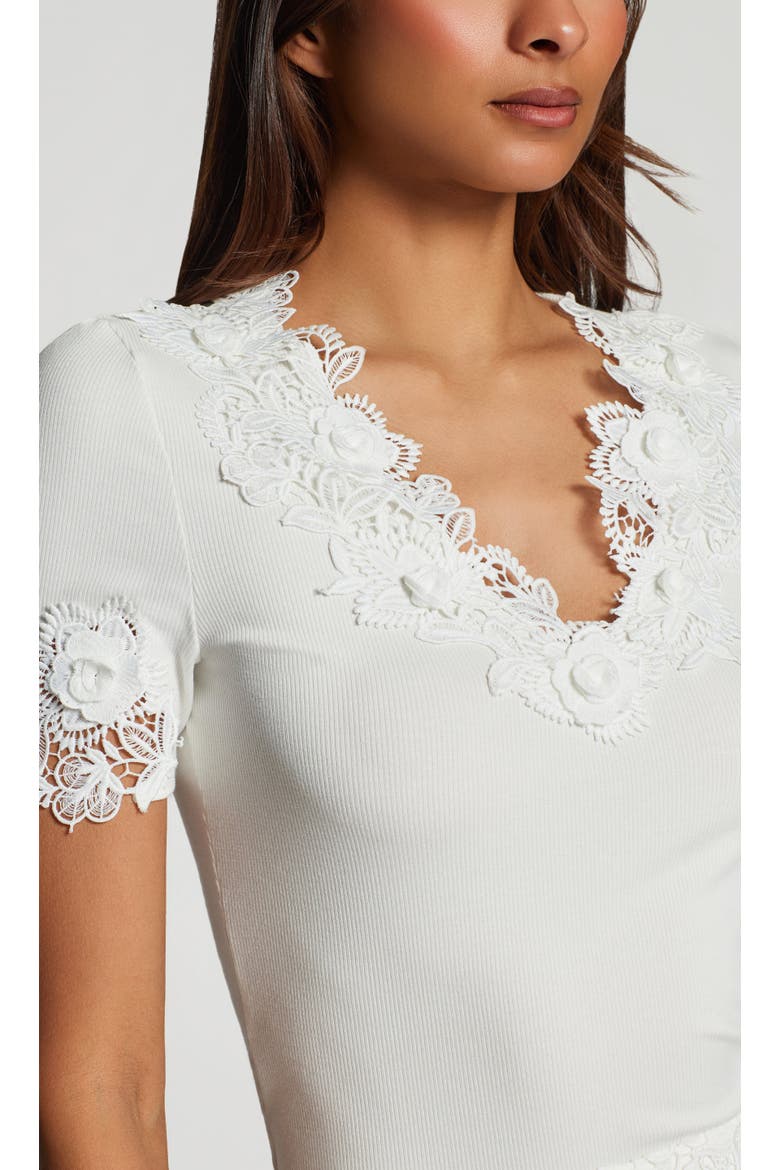 Shiloh 3D Lace Combo Top, Alternate, color, white