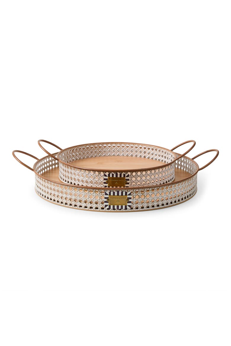 Cane Small Serving Tray, Alternate, color, BEIGE