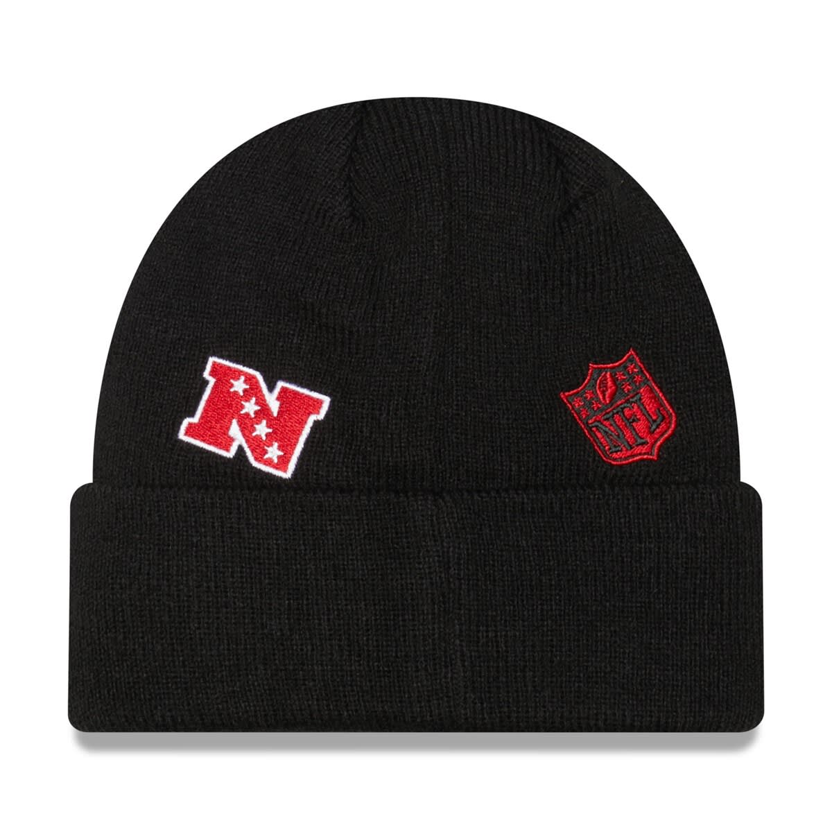 New Era Men's New Era Black Atlanta Falcons Identity Cuffed Knit Hat ...