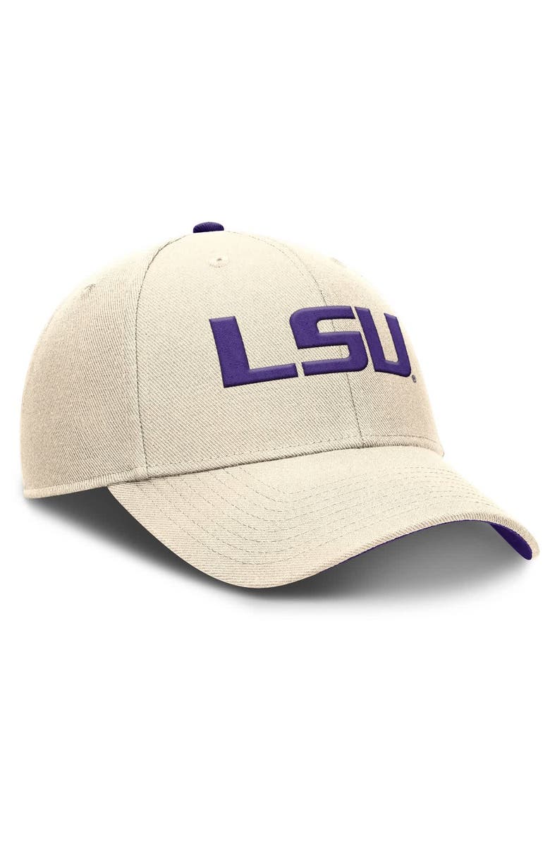 Nike Men's Nike Natural LSU Tigers Rise Primetime Performance Trucker Adjustable Hat, Alternate, color, Natural