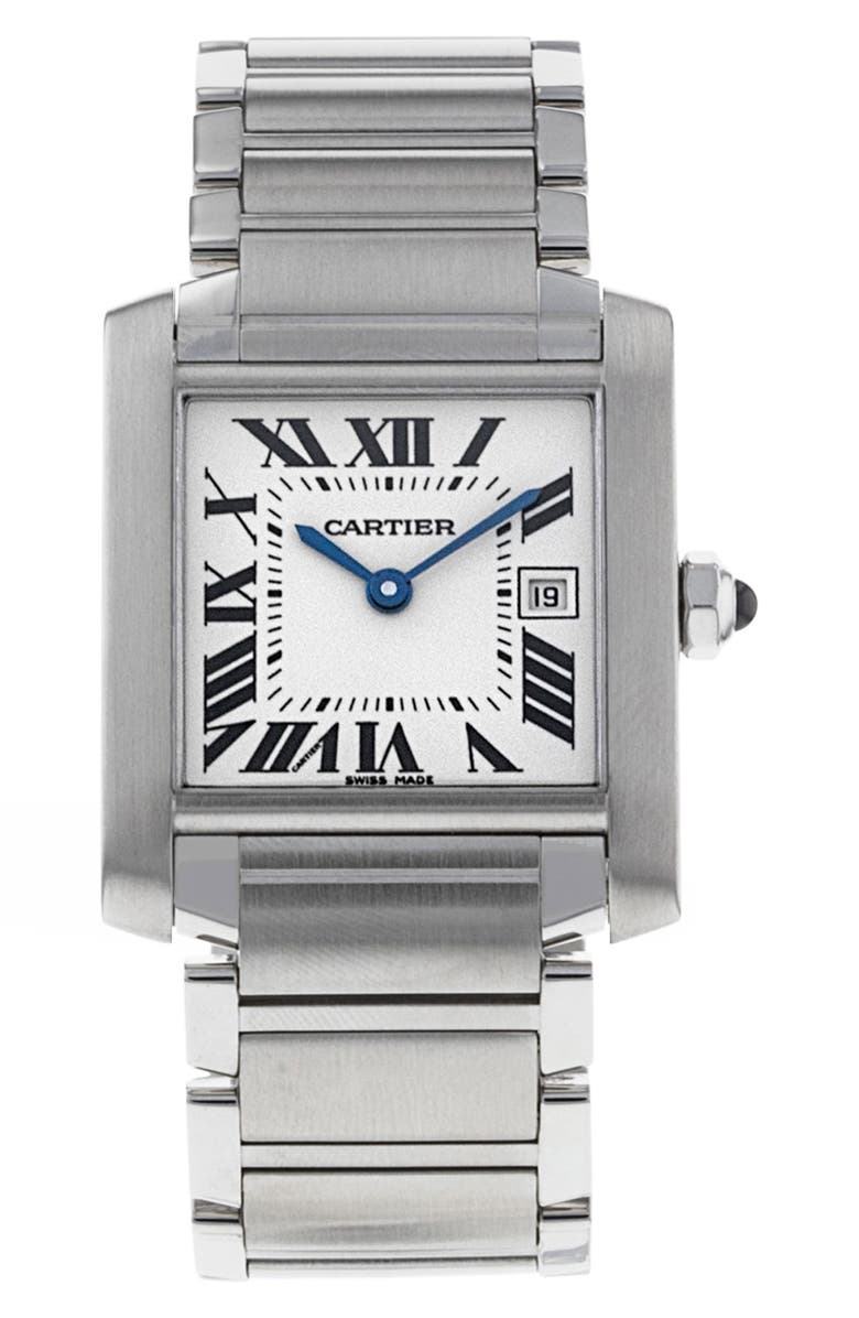 Watchfinder & Co. Cartier Preowned Tank Francaise Bracelet Watch, 25mm, Main, color,