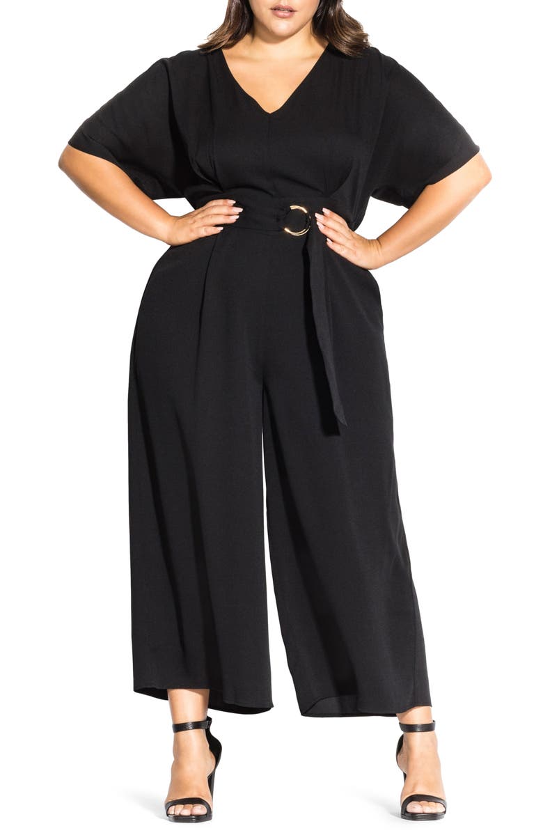City Chic D-Ring Jumpsuit, Main, color,