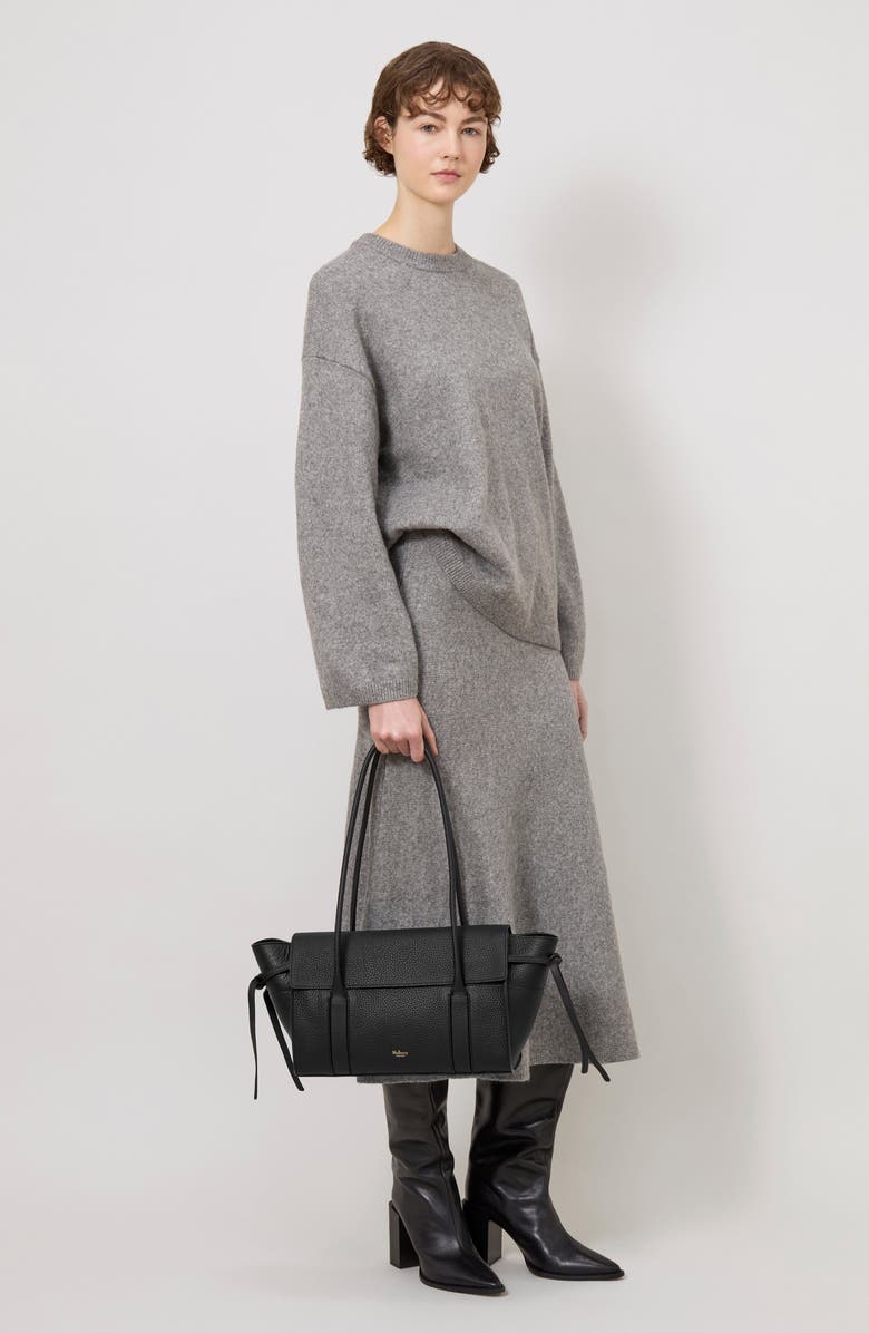 Mulberry Small Soft Bayswater Leather Satchel, Alternate, color, Black