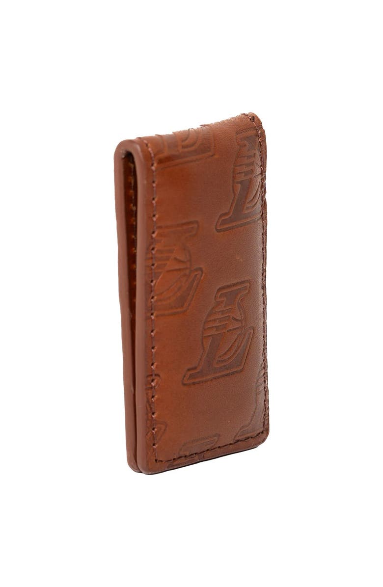 LUSSO Brown Los Angeles Lakers Sammy Magnetic Money Clip, Alternate, color, Brown