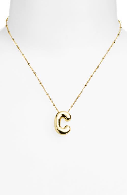 Leith 3d Initial Pendant Necklace In Gold
