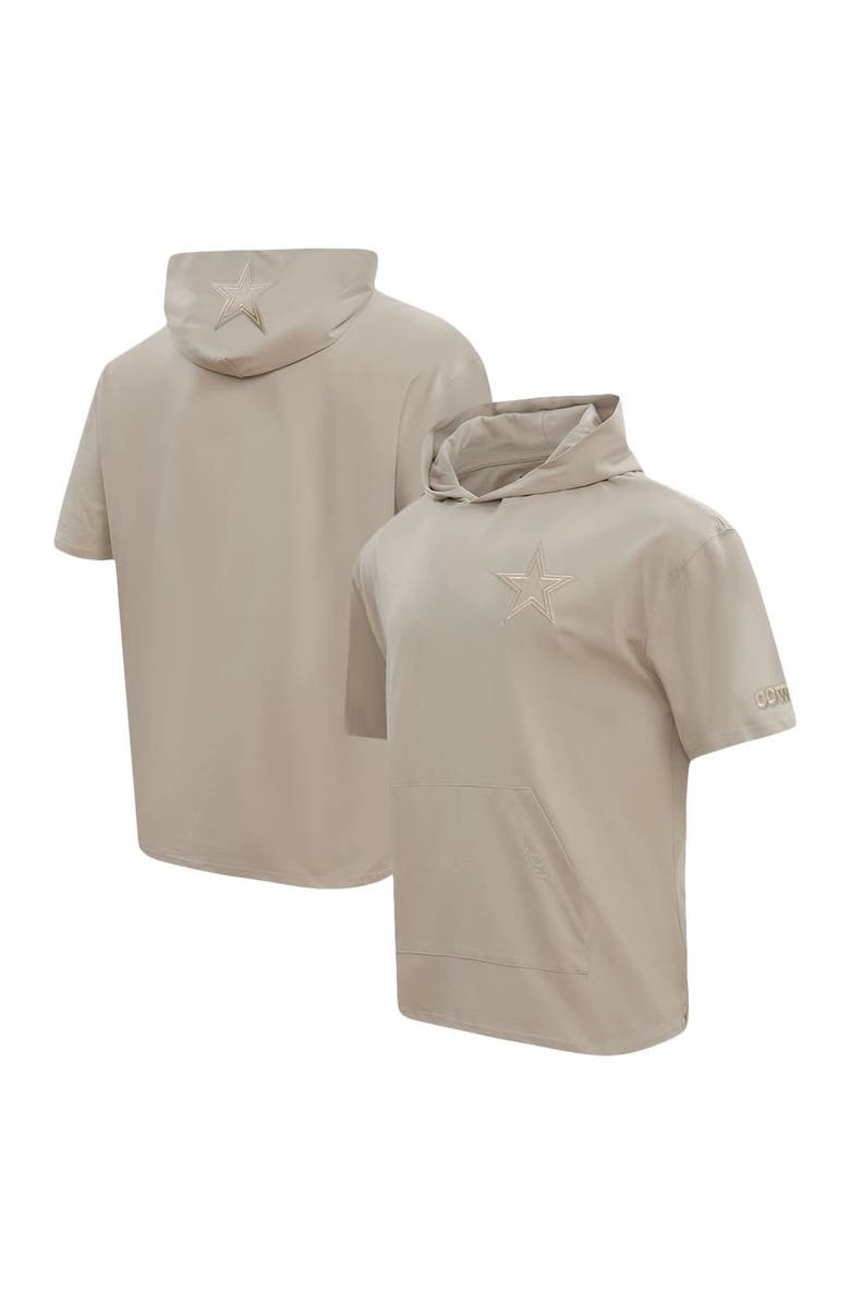 PRO STANDARD Men's Pro Standard Tan Dallas Cowboys Neutrals Capsule Short Sleeve Pullover Hoodie, Main, color, Tan