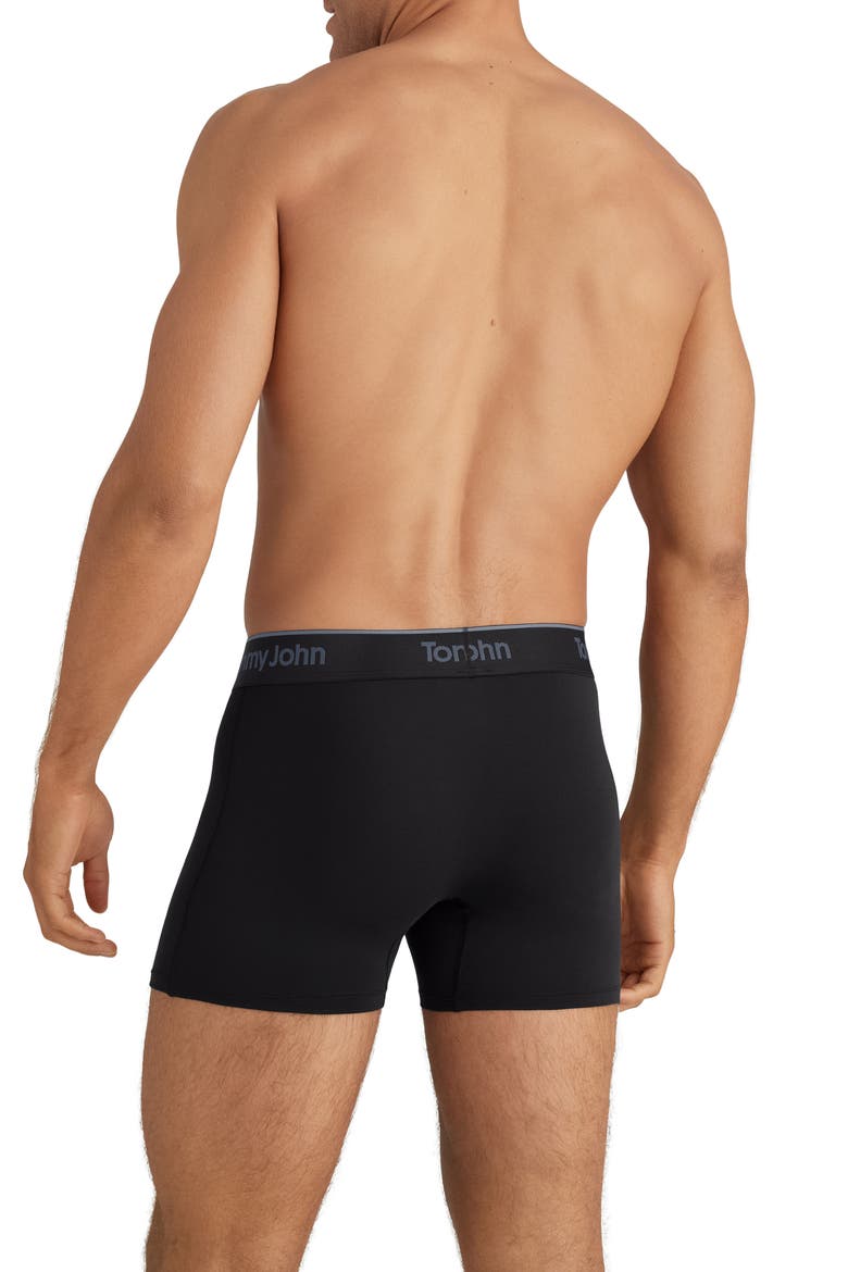 Assorted 3-Pack Second Skin 4-Inch Stretch Modal Boxer Briefs, Alternate, color, DRESS BLUES/CABERNET/V SDB