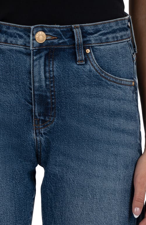 Kut From The Kloth Ashley Raw Hem High Waist Ankle Slouchy Barrel Jeans In Blue