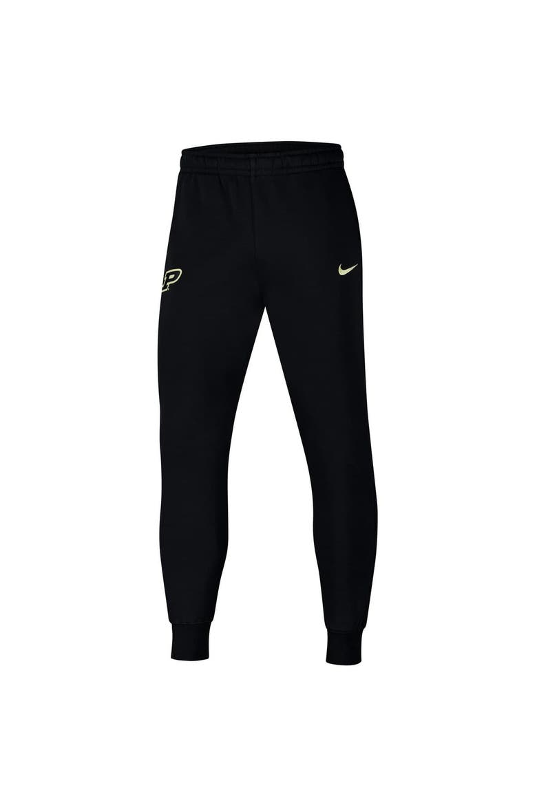 Men's Nike Black Purdue Boilermakers Club Fleece Pants, Alternate, color, Black