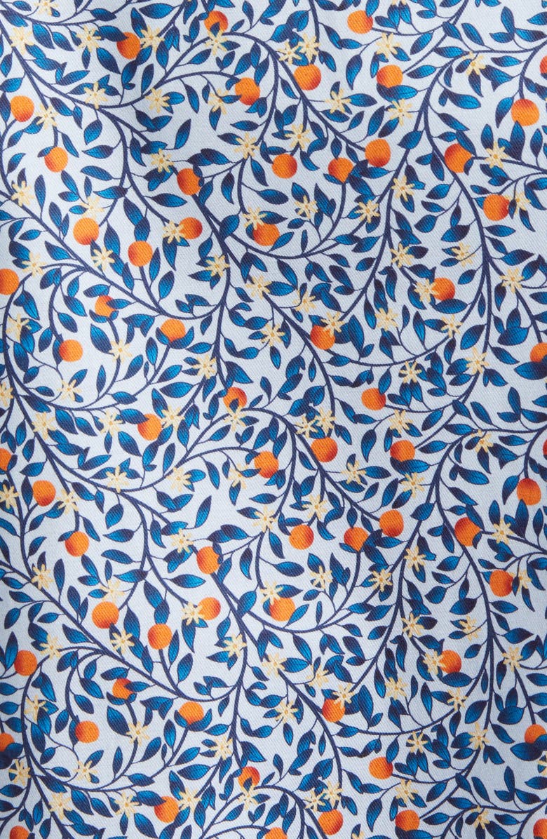 Stone Rose Orange Tree Print Stretch Button-Up Shirt, Alternate, color, 