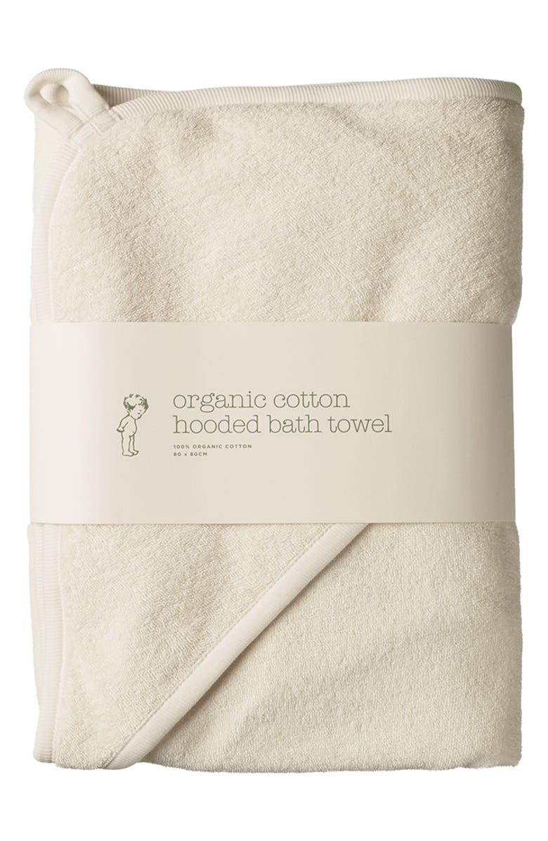 NATURE BABY Organic Cotton Hooded Towel, Alternate, color, Natural