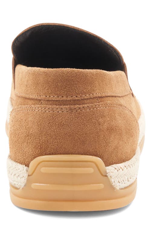Bruno Magli Alfama Espadrille Penny Loafer In Cognac Suede