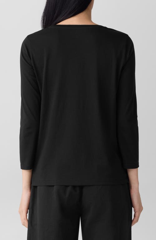 Eileen Fisher Organic Cotton Top In Black