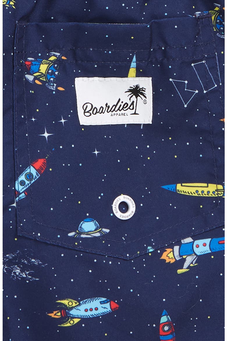 Kids' Rockets Swim Trunks, Alternate, color, BLACK