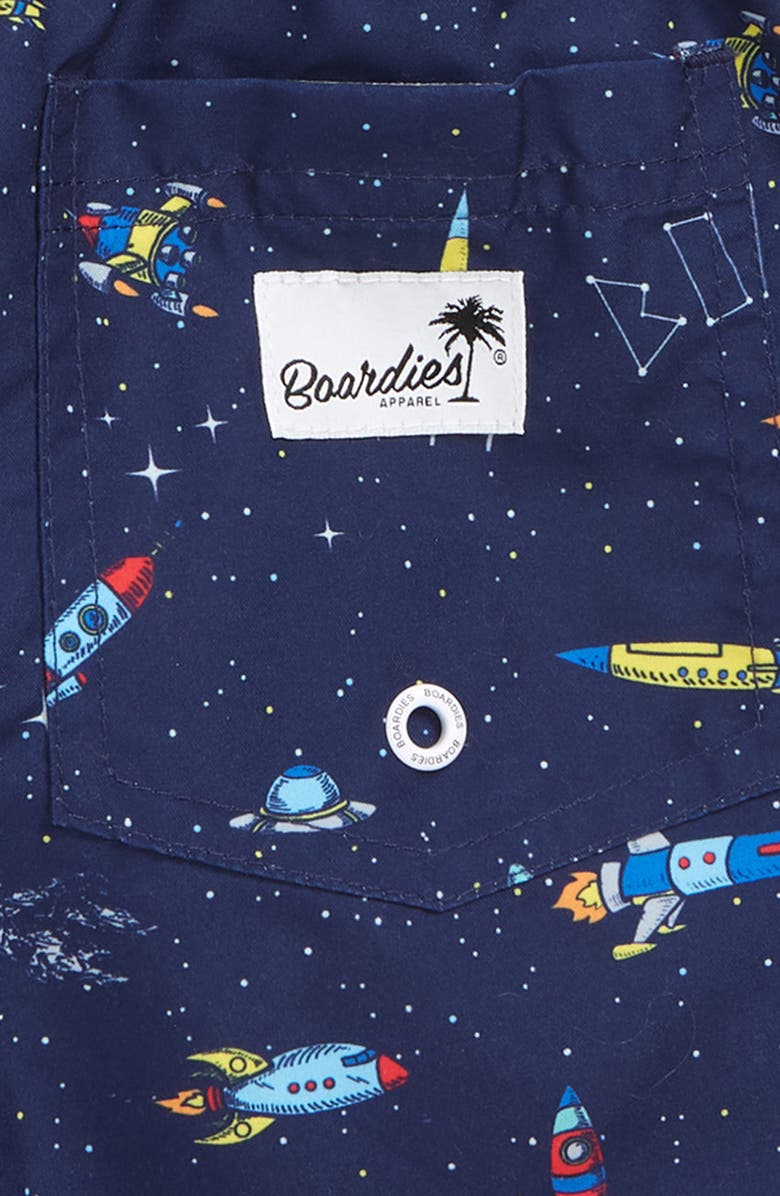 Boardies Kids' Rockets Swim Trunks, Alternate, color, Black