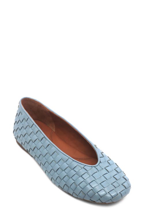 Shop Gentle Souls By Kenneth Cole Gentle Souls Willow Woven Flat In Ashley Blue Leather