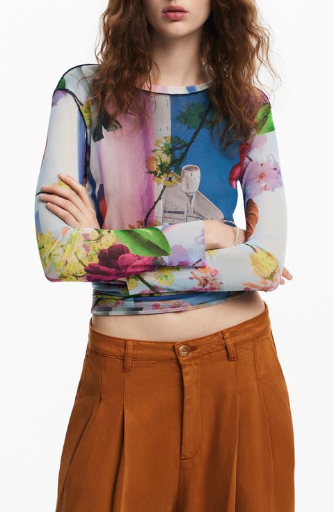 Airplane Lacroix Mesh Top