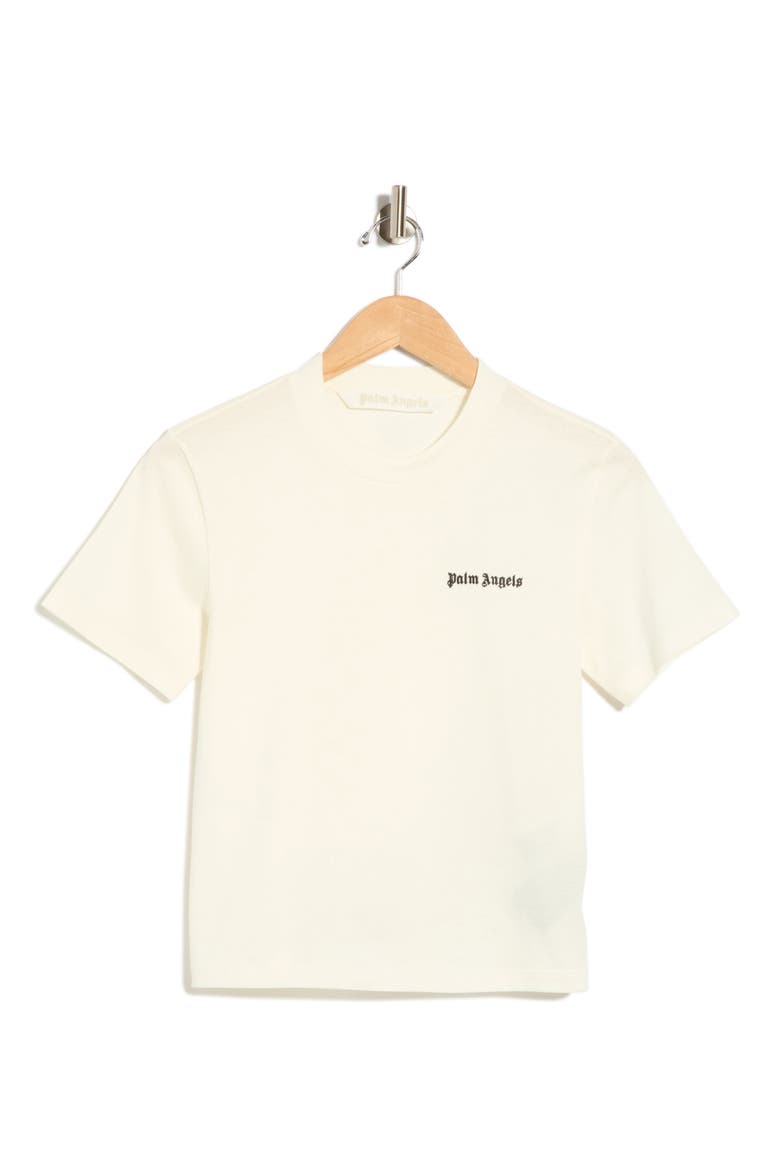 Gothic Logo T-Shirt, Main, color, WHITE/BLACK